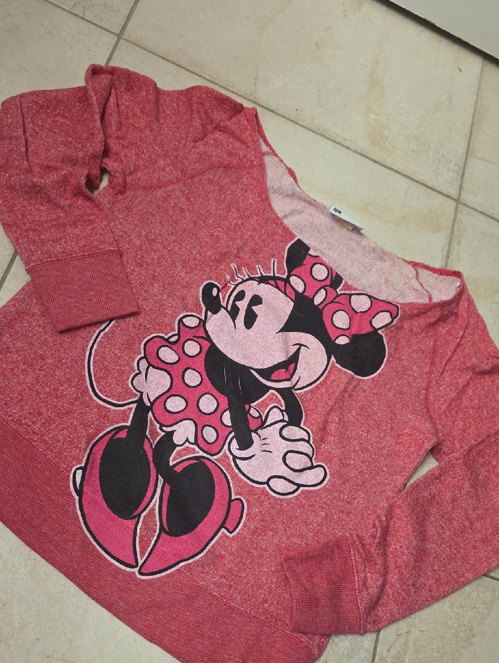 Disney Pink & Red Minnie Mouse Girls Sweatshirt